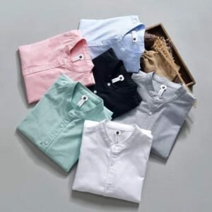 6Pcs round neck premium Mens Shirt (White,Sky,black,pest,misty,ash)