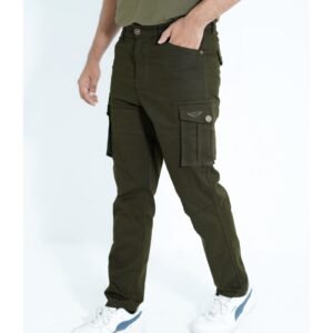MEN’S 6 POCKET WOVEN MOBILE PANT(Olive)