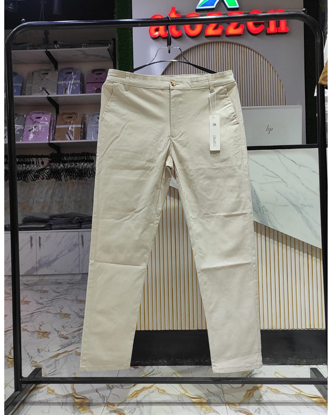 1 pcs classic formal pant(Off white)