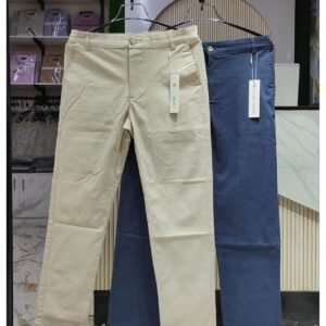2 pcs classic formal pant(Off White,Navy)