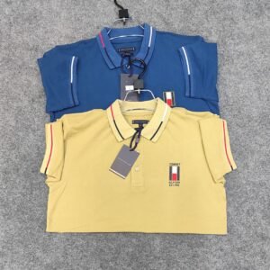 2 pcs Luxury polo t-shirt(Blue,Yellow)