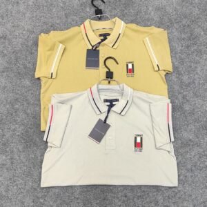 2 pcs Luxury polo t-shirt(Yellow,Ash)